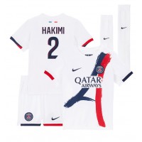 Paris Saint-Germain Achraf Hakimi #2 Fußballbekleidung Auswärtstrikot Kinder 2024-25 Kurzarm (+ kurze hosen)